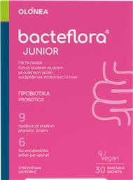 BACTEFLORA JUNIOR ΣΥΜΠΛΗΡΩΜΑ ΔΙΑΤΡΟΦΗΣ ΜΕ ΠΡΟΒΙΟΤΙΚΑ ΓΙΑ ΒΡΕΦΗ & ΠΑΙΔΙΑ ΣΕ ΣΚΟΝΗ ΜΕ ΟΥΔΕΤΕΡΗ ΓΕΥΣΗ 30 SACHETS OLONEA