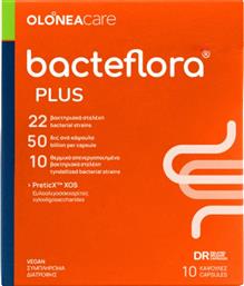 BACTEFLORA PLUS ΣΥΜΠΛΗΡΩΜΑ ΔΙΑΤΡΟΦΗΣ ΜΕ ΠΡΟΒΙΟΤΙΚΑ & ΠΡΕΒΙΟΤΙΚΑ ΓΙΑ ΤΗΝ ΙΣΟΡΡΟΠΙΑ ΤΟΥ ΕΝΤΕΡΙΚΟΥ ΜΙΚΡΟΒΙΩΜΑΤΟΣ & ΤΗΝ ΚΑΛΗ ΛΕΙΤΟΥΡΓΙΑ ΤΟΥ ΕΝΤΕΡΟΥ 10CAPS OLONEA