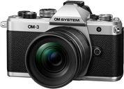 OM-SYSTEM OM-3 KIT SILVER, M.ZUIKO DIGITAL ED 12-45MM F4.0 PRO INCL. LENS HOOD & WRAPPING C OLYMPUS