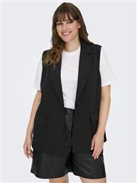 ΑΜΑΝΙΚΟ ΓΙΛΕΚΟ ΜΕ ΠΕΤΟ PLUS SIZE - ΜΑΥΡΟ ONLY