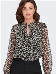 ΜΠΛΟΥΖΑ ΜΕ ANIMAL PRINT - ΜΑΥΡΟ ONLY