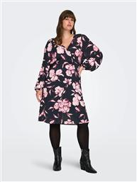 ΦΟΡΕΜΑ ΚΡΟΥΑΖΕ ΜΕ FLORAL ΣΧΕΔΙΟ PLUS SIZE - ΜΑΥΡΟ ONLY