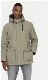 PARKA JAYDEN 22022654 ΜΠΕΖ REGULAR FIT ONLY & SONS από το MODIVO