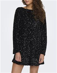 ONLANIKA SEQUINS LS BOW DRESS WVN ONLY