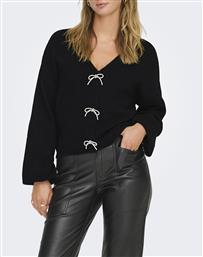 ONLDONNA LS BOW V-NECK KNT ONLY
