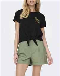 ONLDORA S/S KNOT FOLD-UP TOP JRS ONLY
