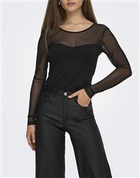 ONLHEART-BECKI L/S MIX TOP WVN ONLY