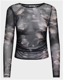 ONLKAYA LIFE LS RUCHING MESH TOP WVN ONLY