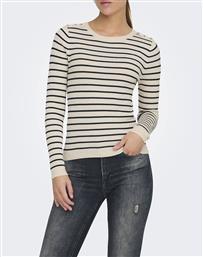 ONLMILA LS STRIPE BUTTON O-NECK CC KNT ONLY