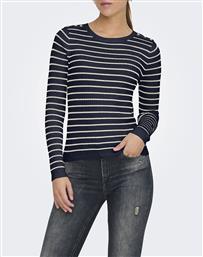 ONLMILA LS STRIPE BUTTON O-NECK CC KNT ONLY