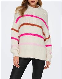 ONLMY LS STRIPE HIGH NECK KNT ONLY