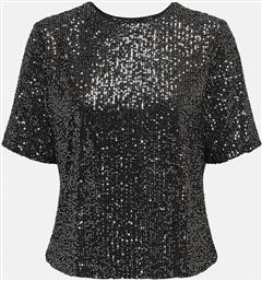 ONLNEW GOLDIE SEQUIN SS TOP WVN CS ONLY