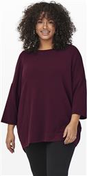 PLUS SIZE ΜΠΛΟΥΖΑ OVERSIZE ΜΕ ΜΑΝΙΚΙΑ 3/4 - ΜΩΒ ONLY