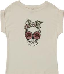 T-SHIRT ΜΕ ΚΟΝΤΑ ΜΑΝΙΚΙΑ KONSNI SKULL ONLY