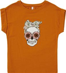 T-SHIRT ΜΕ ΚΟΝΤΑ ΜΑΝΙΚΙΑ KONSNI SKULL ONLY