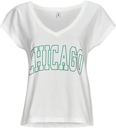 T-SHIRT ΜΕ ΚΟΝΤΑ ΜΑΝΙΚΙΑ ONLKELLY S/S V-NECK TOP BOX CS JRS ONLY