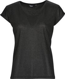 T-SHIRT ΜΕ ΚΟΝΤΑ ΜΑΝΙΚΙΑ ONLSILVERY S/S V NECK LUREX TOP JRS ONLY