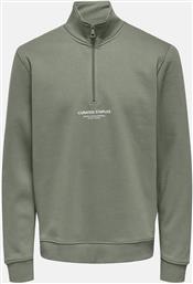 ONSCURATED REG HALF ZIP SWEAT NOOS ONLY&SONS