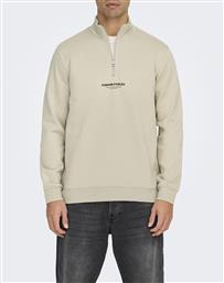 ONSCURATED REG HALF ZIP SWEAT NOOS ONLY&SONS