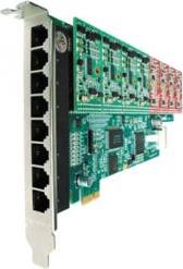 A800E24 8 PORT ANALOG PCI-E CARD + 2 FXS + 4 FXO MODULES OPENVOX