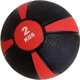 ΜΠΑΛΑ MEDICINE BALL ΜΑΥΡΗ/ΚΟΚΚΙΝΗ (2 KG) OPTIMUM