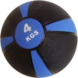 ΜΠΑΛΑ MEDICINE BALL ΜΑΥΡΗ/ΜΠΛΕ (4 KG) OPTIMUM