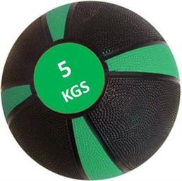 ΜΠΑΛΑ MEDICINE BALL ΜΑΥΡΗ/ΠΡΑΣΙΝΗ (5 KG) OPTIMUM