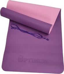 ΣΤΡΩΜΑ TPE YOGA MAT ΜΩΒ/ΡΟΖ (183 X 61 X 0.6 CM) OPTIMUM από το PLUS4U