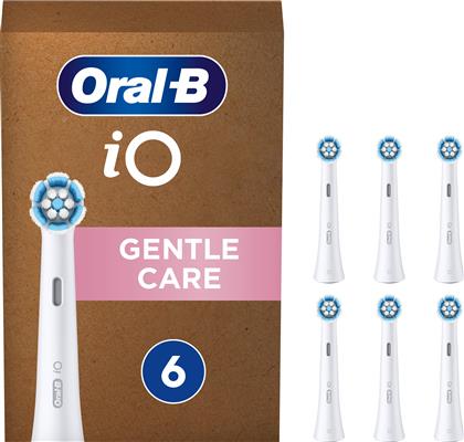 IO GENTLE CARE BRUSH HEADS WHITE ΑΝΤΑΛΛΑΚΤΙΚΕΣ ΚΕΦΑΛΕΣ ΒΟΥΡΤΣΙΣΜΑΤΟΣ ΣΕ ΛΕΥΚΟ ΧΡΩΜΑ, ΓΙΑ ΑΠΑΛΟ & ΕΠΑΓΓΕΛΜΑΤΙΚΟ ΚΑΘΑΡΙΣΜΟ ΤΩΝ ΕΥΑΙΣΘΗΤΩΝ ΔΟΝΤΙΩΝ & ΟΥΛΩΝ 6 ΤΕΜΑΧΙΑ ORAL B