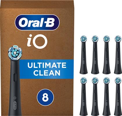 IO ULTIMATE CLEAN BRUSH HEADS BLACK ΑΝΤΑΛΛΑΚΤΙΚΕΣ ΚΕΦΑΛΕΣ ΒΟΥΡΤΣΙΣΜΑΤΟΣ ΣΕ ΜΑΥΡΟ ΧΡΩΜΑ, ΓΙΑ ΕΠΑΓΓΕΛΜΑΤΙΚΟ ΚΑΘΑΡΙΣΜΟ ΑΝΑΜΕΣΑ ΣΤΑ ΔΟΝΤΙΑ 8 ΤΕΜΑΧΙΑ ORAL B