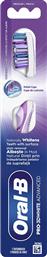 PRO 3D WHITE ADVANCED MEDIUM TOOTHBRUSH ΧΕΙΡΟΚΙΝΗΤΗ ΟΔΟΝΤΟΒΟΥΡΤΣΑ ΜΕ ΜΕΣΑΙΑΣ ΣΚΛΗΡΟΤΗΤΑΣ ΙΝΕΣ ΓΙΑ ΦΥΣΙΚΗ ΛΕΥΚΑΝΣΗ & ΒΑΘΥ ΚΑΘΑΡΙΣΜΟ 1 ΤΕΜΑΧΙΟ - ΜΩΒ ORAL B