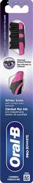 PRO 3D WHITE CHARCOAL MEDIUM TOOTHBRUSH ΧΕΙΡΟΚΙΝΗΤΗ ΟΔΟΝΤΟΒΟΥΡΤΣΑ ΜΕ ΜΕΣΑΙΑΣ ΣΚΛΗΡΟΤΗΤΑΣ ΙΝΕΣ ΓΙΑ ΒΑΘΥ ΚΑΘΑΡΙΣΜΟ & ΛΕΥΚΑΝΣΗ ΜΕ ΙΝΕΣ ΑΠΟ ΕΝΕΡΓΟ ΑΝΘΡΑΚΑ 1 ΤΕΜΑΧΙΟ - ΦΟΥΞΙΑ ORAL B