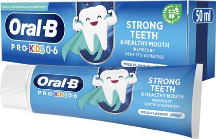 PRO KIDS 0-6 YEARS TOOTHPASTE ΠΑΙΔΙΚΗ ΟΔΟΝΤΟΚΡΕΜΑ ΓΙΑ ΥΓΙΗ & ΔΥΝΑΤΑ ΔΟΝΤΙΑ ΜΕ ΑΠΑΛΗ ΓΕΥΣΗ ΜΕΝΤΑΣ 50ML ORAL B