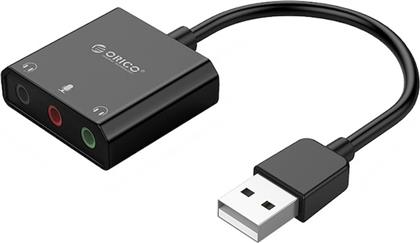 ΚΑΡΤΑ ΗΧΟΥ SKT3 USB 2.0, 3X 3.5MM - ΜΑΥΡΟ ORICO