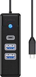 PWC2U-C3-015-BK-EP HUB ADAPTER USB-C TO 2X USB 3.0 + USB-C 5 GBPS 0.15M BLACK ORICO από το e-SHOP