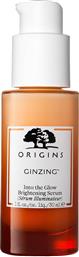 GINZING INTO THE GLOW BRIGHTENING SERUM ΟΡΟΣ ΠΡΟΣΩΠΟΥ ΑΜΕΣΗΣ ΔΡΑΣΗΣ ΠΟΥ ΦΩΤΙΖΕΙ ΟΡΑΤΑ ΤΟ ΘΑΜΠΟ ΔΕΡΜΑ 30ML ORIGINS