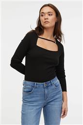 ΓΥΝΑΙΚΕΙΑ ΜΠΛΟΥΖΑ ΜΕ CUT OUT ΣΤΟ ΣΤΗΘΟΣ SLIM FIT - 1000141-X66-6666 ΜΑΥΡΟ ORSAY