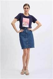 ΓΥΝΑΙΚΕΙΑ DENIM MINI ΦΟΥΣΤΑ ΜΕ ΤΣΕΠΕΣ - 710320 -D00-0150 DENIM BLUE ΣΚΟΥΡΟ ORSAY