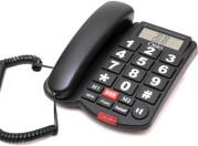 OSWB-4760B CABLE TELEPHONE WITH BIG BUTTONS SPEAKERPHONE AND SOS BLACK OSIO