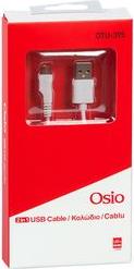 OTU-395 ΛΕΥΚΟ ΚΑΛΩΔΙΟ USB ΣΕ MICRO USB 1.2 M OSIO