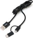 OTU-495B ΚΑΛΩΔΙΟ USB ΣΕ MICRO USB & USB TYPE C ΜΕ ΑΝΤΑΠΤΟΡΑ 1 M OSIO από το e-SHOP