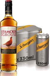 ΟΥΙΣΚΙ FAMOUS GROUSE (700 ML) & SODA WATER SCHWEPPES (6X330 ML)