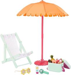 DELUXE ΣΕΤ ΠΑΡΑΛΙΑΣ WITH CHAIR & UMBRELLA (BD35486Z) OUR GENERATION