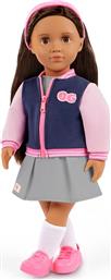 ΚΟΥΚΛΑ MARISOL WITH SCHOOL OUTFIT & BOMBER JACKET (BD31741Z) OUR GENERATION
