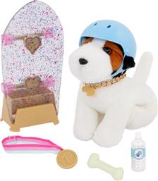 ΛΟΥΤΡΙΝΟ ΣΚΥΛΑΚΙ PARSONS RUSSELL TERRIER 6'' WITH SKATEBOARD (BD35262Z) OUR GENERATION