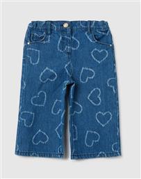 DENIM WIDE LEG W/HEARTS OVS