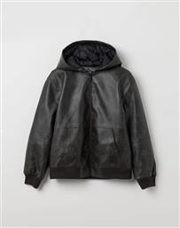 FKLEATHER JACKET W/HOOD OVS