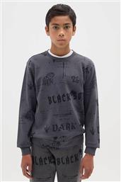 OVS ΠΑΙΔΙΚΗ ΜΠΛΟΥΖΑ ΦΟΥΤΕΡ ΜΕ ALL-OVER PRINT REGULAR FIT - 002485271 ΑΝΘΡΑΚΙ OVS KIDS