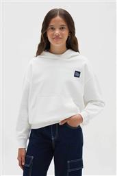 OVS ΠΑΙΔΙΚΗ ΜΠΛΟΥΖΑ ΦΟΥΤΕΡ ΜΕ ΚΟΥΚΟΥΛΑ ΚΑΙ LETTERING OVERSIZED - 002415377 ΛΕΥΚΟ OVS KIDS