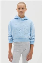 OVS ΠΑΙΔΙΚΗ ΜΠΛΟΥΖΑ ΦΟΥΤΕΡ ΜΕ ΚΟΥΚΟΥΛΑ ΚΑΙ LETTERING RELAXED FIT - 002415367 ΜΠΛΕ OVS KIDS